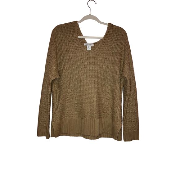 Rachel Zoe brown hooded knit sweater size medium - Picture 1 of 4